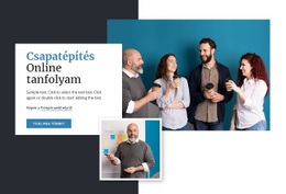 Csapatépítő Online Tanfolyamok Weboldal Sablon