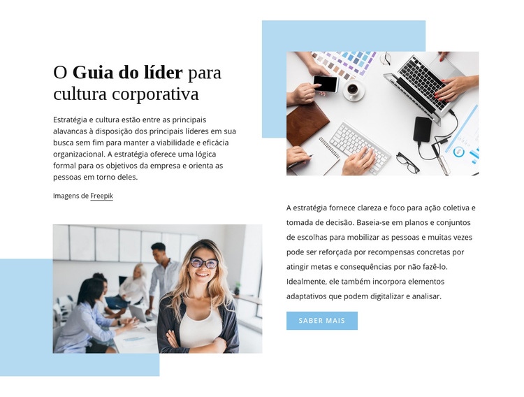 O guia do líder Design do site