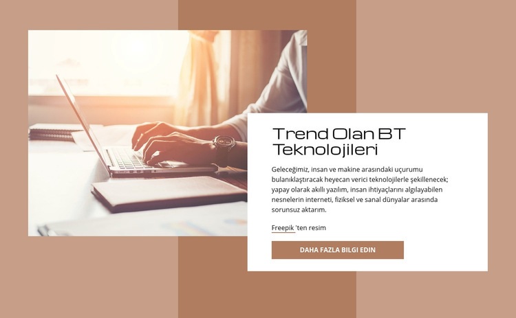 Trend olan BT teknolojileri Açılış sayfası