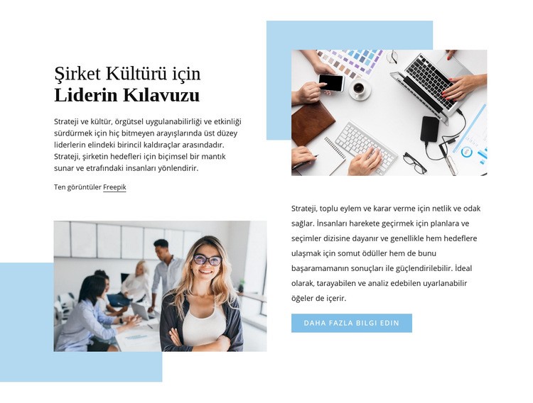 Liderin kılavuzu Html Web Sitesi Oluşturucu