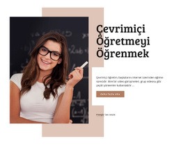 Çevrimiçi Öğretmeyi Öğrenmek Için Duyarlı Web Şablonu