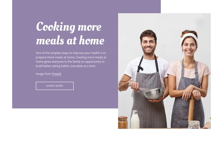 Cooking at home Webflow Template Alternative