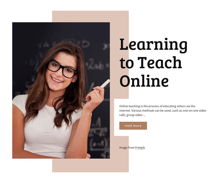 Learning to teach online Webflow Template Alternative