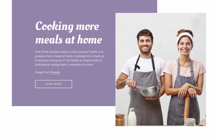 Cooking at home Website Template