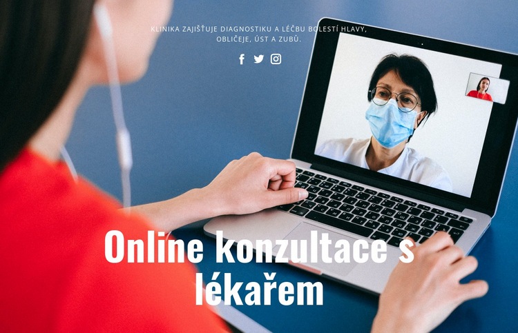Online konzultace s lékařem Šablona webové stránky