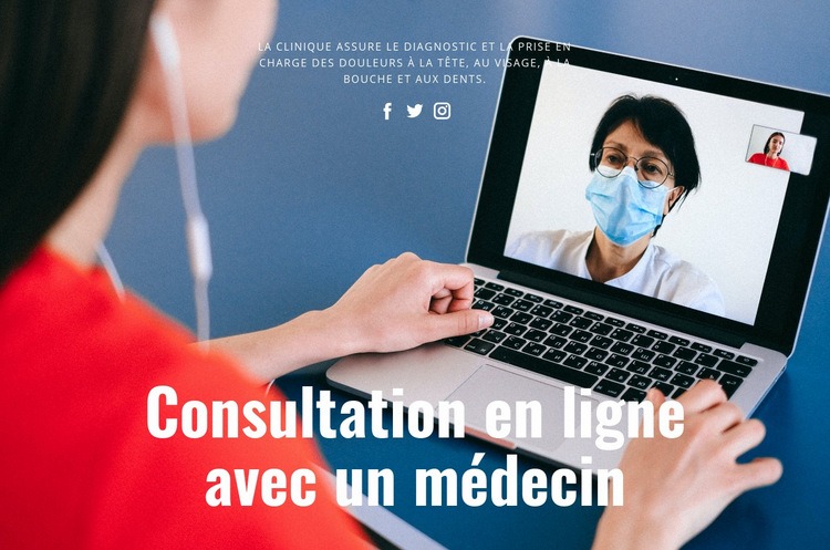 Consultation en ligne avec un médecin Modèles de constructeur de sites Web