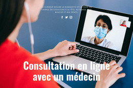 Consultation En Ligne Avec Un Médecin - Modèle De Page HTML