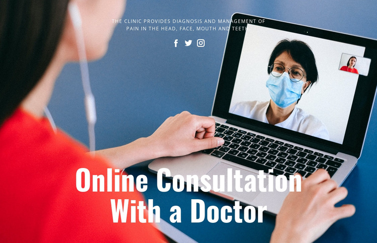 Online consultation with doctor HTML5 Template