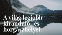 A Legjobb Horgászhely Sablon HTML CSS Reszponzív