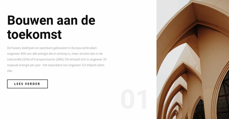 Maak een eigen gebouw Website mockup