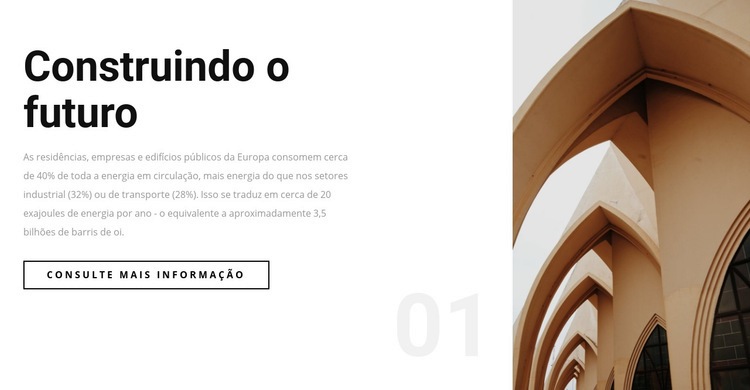 Crie um edifício personalizado Maquete do site