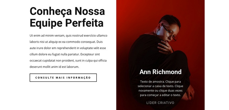 Ser humano criativo em equipe Landing Page