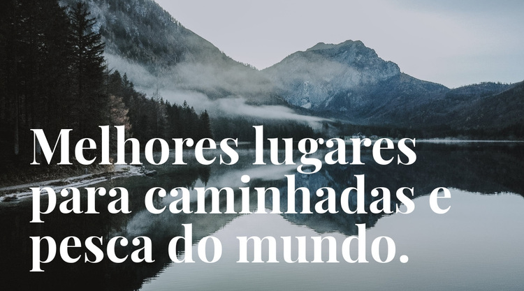 Melhor lugar para pescar Tema WordPress