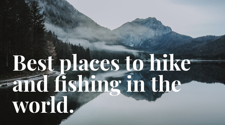 Best place for fishing Squarespace Template Alternative