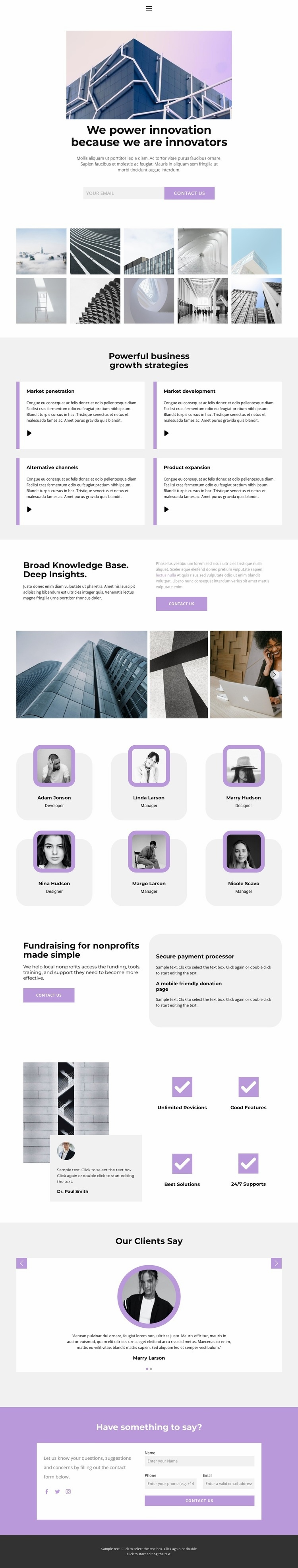Our strength in business Elementor Template Alternative