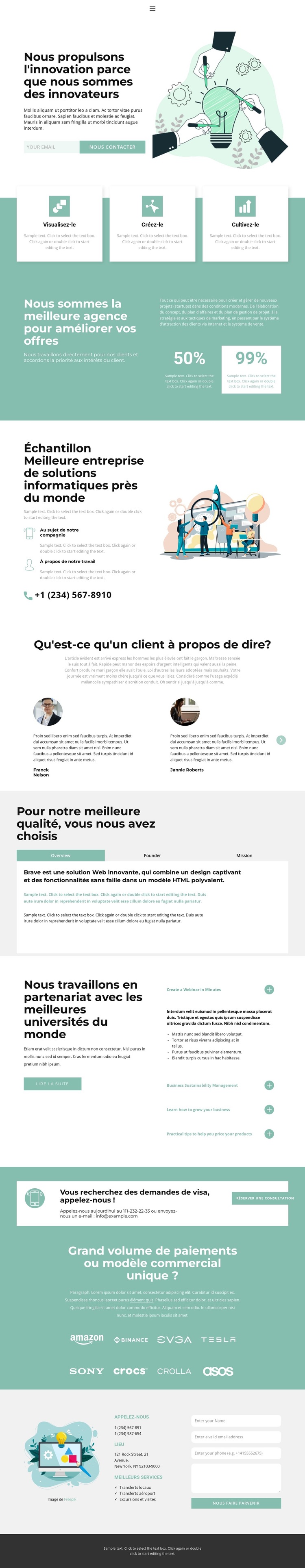 Méthodes innovantes Modèle de site Web