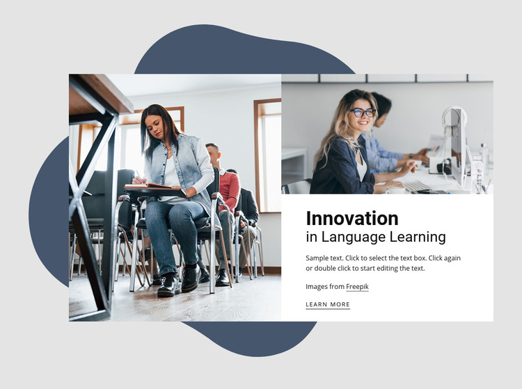 Innovations in language learning Homepage Design