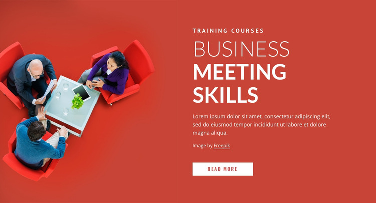 Business meeting skills HTML5 Template