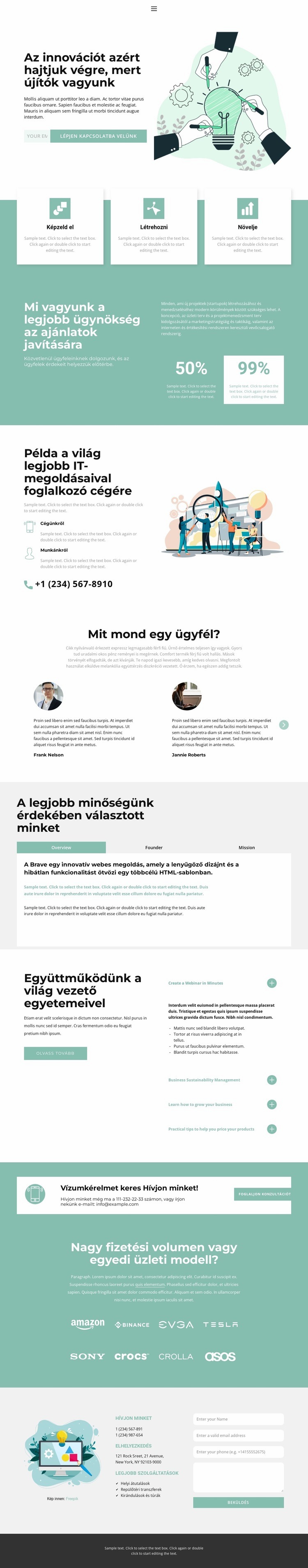 Innovatív módszerek Sablon