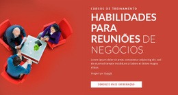 Habilidades Para Reuniões De Negócios - Maquete Da Web