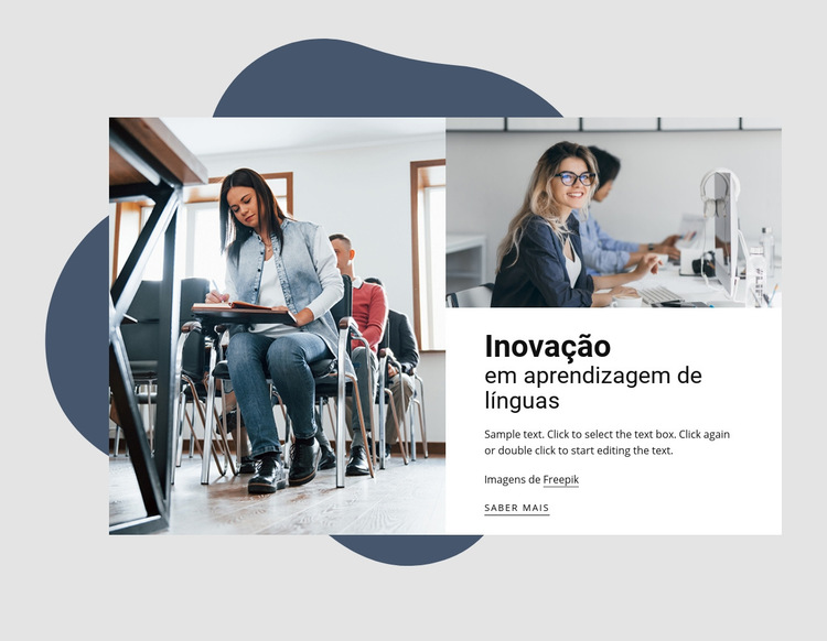 Inovações na aprendizagem de línguas Modelo de site