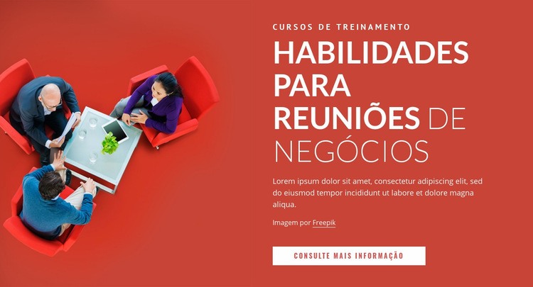 Habilidades para reuniões de negócios Modelo de uma página