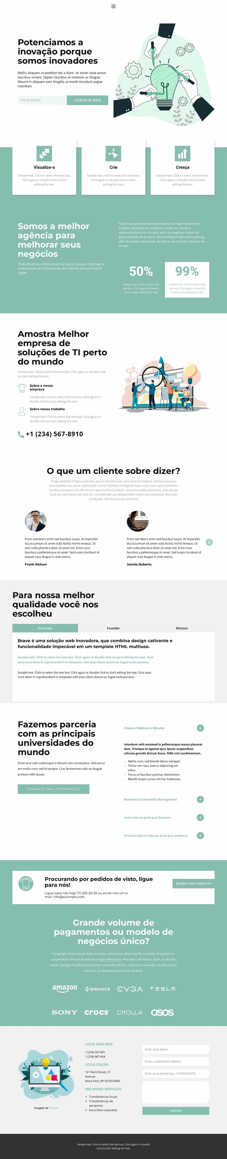 Métodos inovadores Landing Page