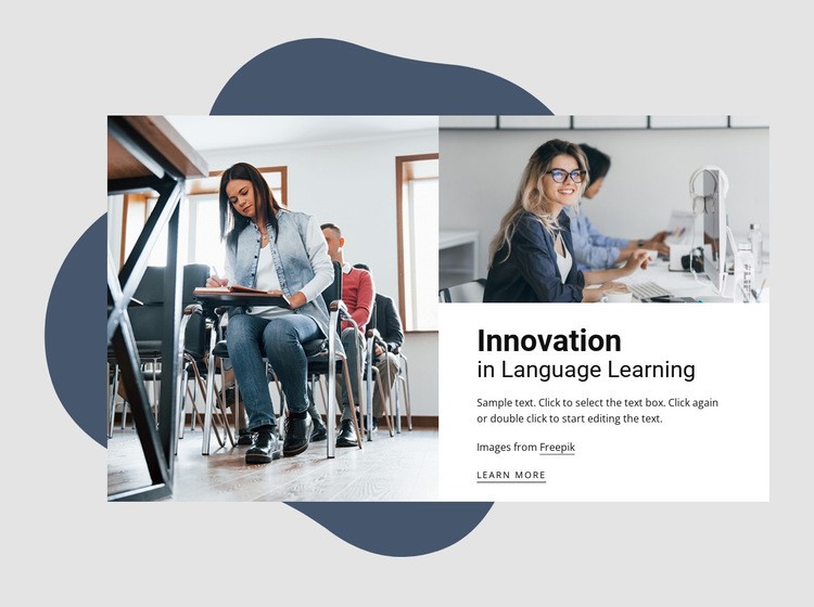 Innovationer i språkinlärning Html webbplatsbyggare
