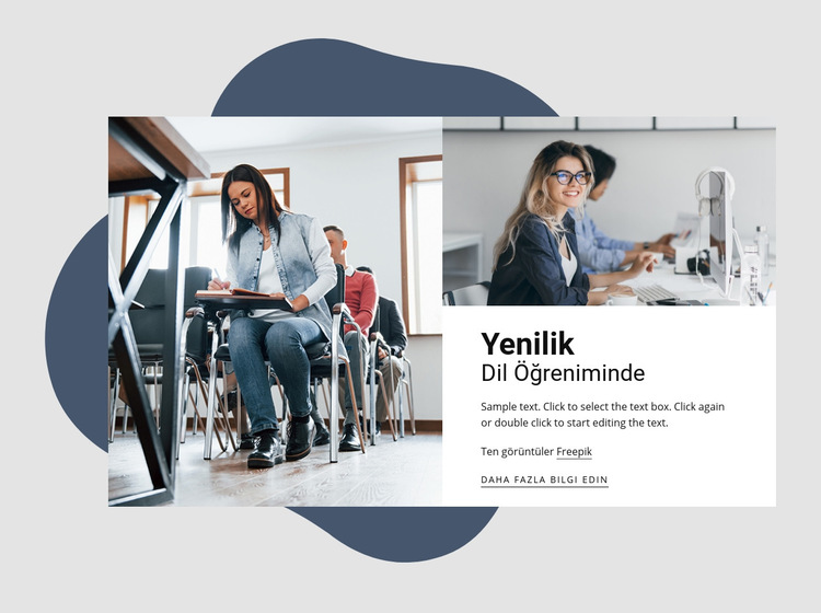 Dil öğreniminde yenilikler Web Sitesi Şablonu