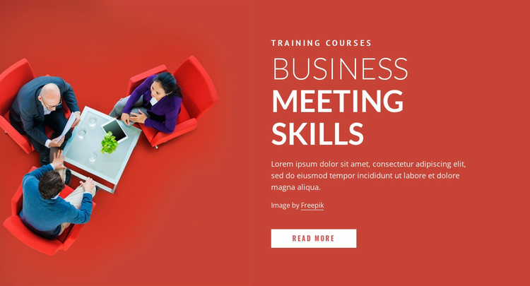 Business meeting skills Landing Page