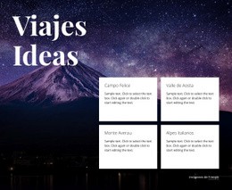 Menú CSS Para Ideas De Viaje