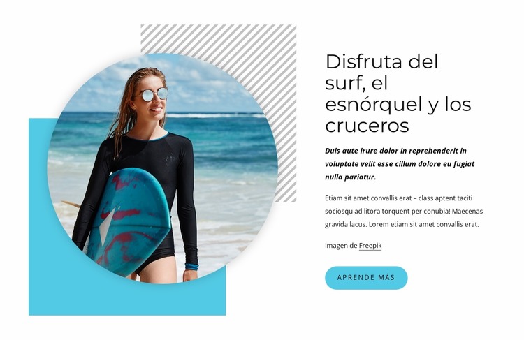 Disfruta del surf Plantilla Joomla