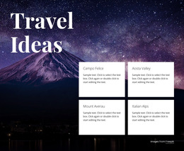 Premium HTML5 Template For Travel Ideas