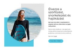 Élvezze A Szörfözést - Ingyenes Webhelysablon