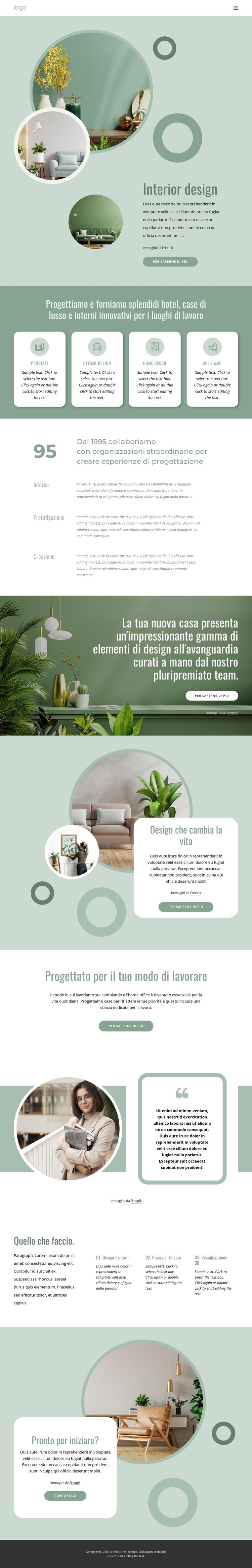 Design funzionale degli interni Modelli di Website Builder