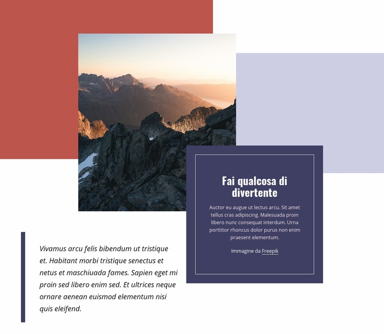 Collegamento con la natura Mockup del sito web