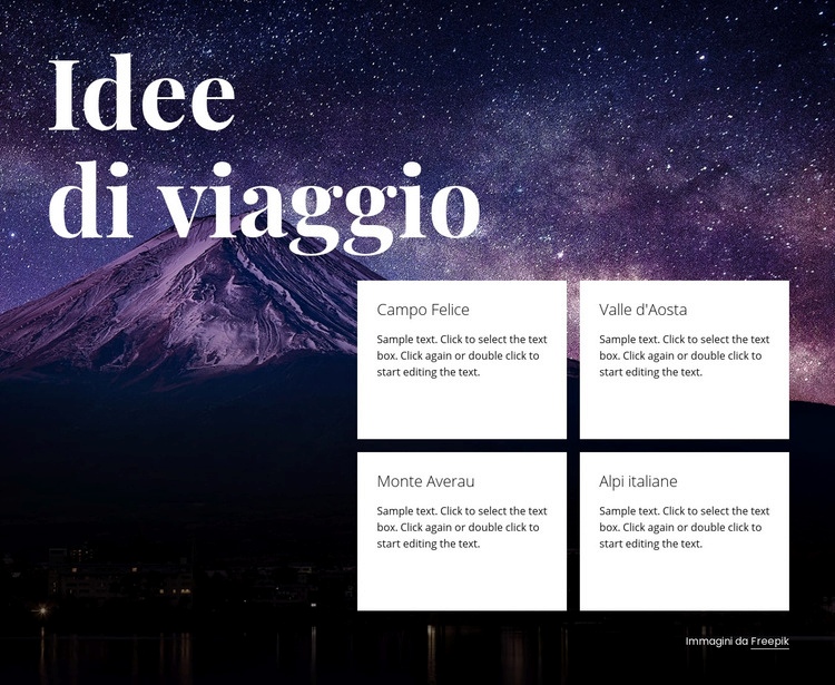 Idee di viaggio Modello CSS