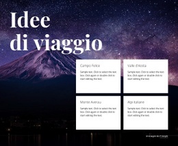 Pagina HTML Per Idee Di Viaggio