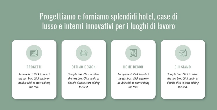 Progettiamo hotel Modello di sito Web