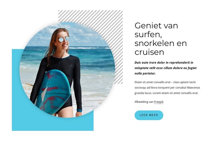 Veel plezier met surfen CSS-sjabloon