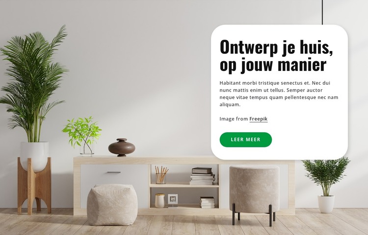 Ontwerp je huis HTML-sjabloon