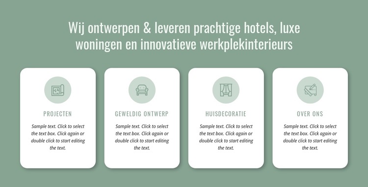 Wij ontwerpen hotels Website sjabloon