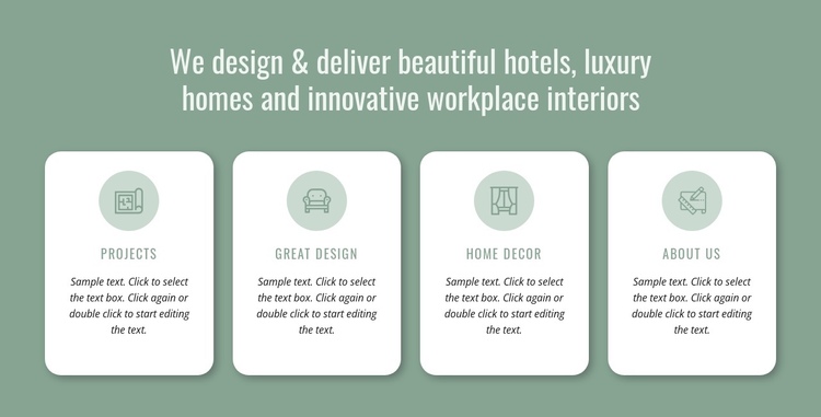 We design hotels One Page Template