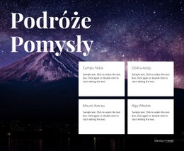 Pomysły Na Podróż - Nowoczesny Projekt Strony