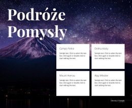 Strona Docelowa Witryny Internetowej Dla Pomysły Na Podróż