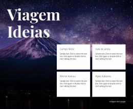 Ideias De Viagens - Construtor De Sites Personalizados