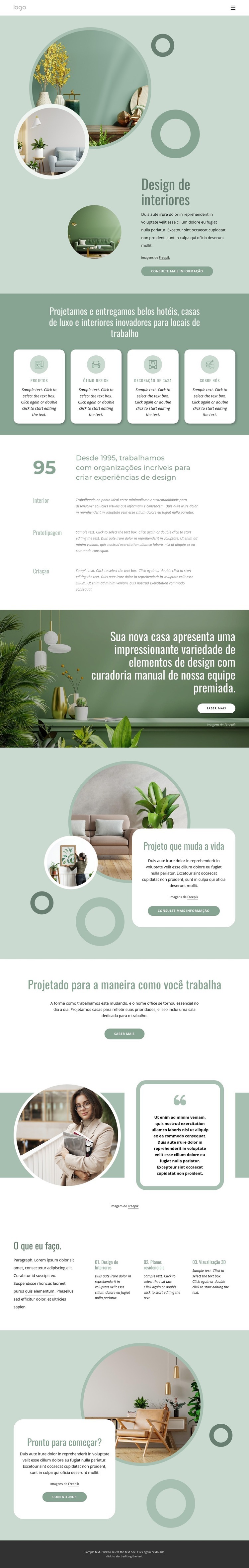 Design de interiores funcional Construtor de sites HTML