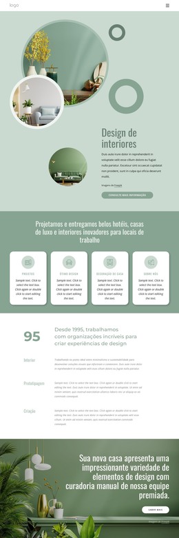 Design De Interiores Funcional - Download De Modelo HTML