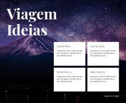 Modelo HTML5 Premium Para Ideias De Viagens