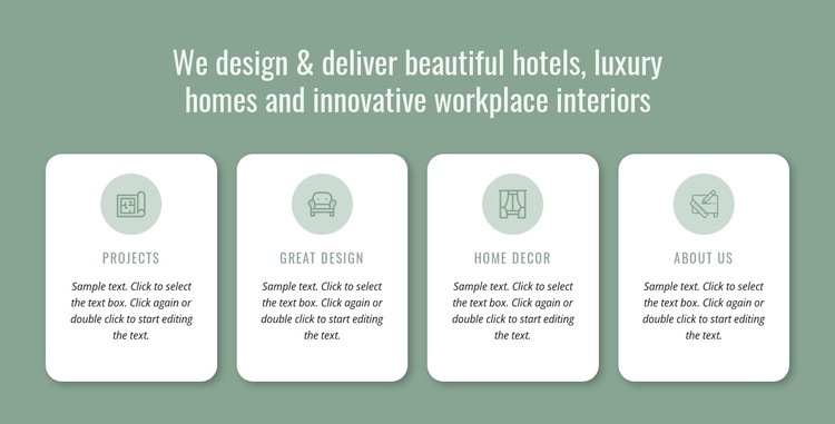 We design hotels Squarespace Template Alternative